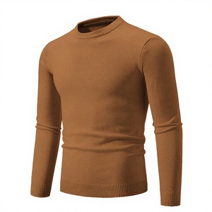 Real New Slim-Fit Crew Neck Nailed Bead <b>Long</b>-Sleeved Cotton/Bamboo Fiber Fleece Pullover Sweater - Product Image 2