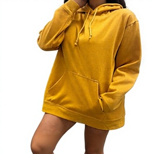 Women's Winter Hooded Fleece Hoodie 100% Cotton Solid Color Slim Fit Front Logo Casual Sweatshirt - Product Image 1
