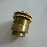Douille de lampe E27 vintage en laiton, support de lampe Edison en métal moleté avec bague de verrouillage pour suspension rétro, pièces de luminaire DIY