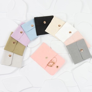Ultra-Fine Fiber Fabric <b>Jewelry</b> <b>Packaging</b> Bag With Button for Lipstick Gifts and Cosmetics Storage - Product Image 2