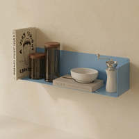Étagère murale en métal Magnus 60 cm, acier thermolaqué mat, style moderne, pour salon, chambre, type de montage mural, étagères de présentation murales