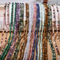Perles rondes en pierre naturelle de 2 mm 3 mm, perles en cristal en vrac pour la fabrication de bijoux
