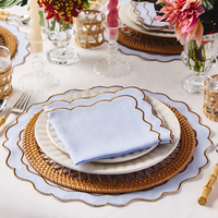 Serviettes en lin 100% personnalisées, couleurs brodées, 40x40cm, faites à la main, imprimées, modernes, durables, écologiques, lavables, décoration de table