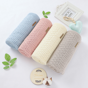 2026 Mimixiong Best Selling Knitted Baby Blanket <strong>Super</strong> Soft Cotton Swaddle Blanket for Boys &amp; Girls Unisex for <strong>Crib</strong> &amp; Swaddling - Product Image 6