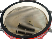 SEB 21 Barbecue Kamado Moderne en Céramique Robuste, Fumoir au Charbon de Bois, Acier Inoxydable, Commande Tactile, Paroi Épaisse pour une Retention de Chaleur Optimale