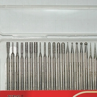 Liguang 30 pièces Têtes de meulage diamantées électroplaquées, fraises rotatives pour le polissage et la gravure de pierre, jade, verre, garantie 3 ans