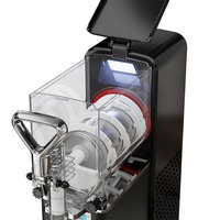 Machine à slush commerciale à trois bacs, nouveau style 2025, poignée portable, capacité de 12 L, filtre en acier inoxydable, noir, mini compact, boisson