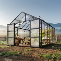 Serre de jardin en polycarbonate et aluminium de 6 mm, résistante aux UV, pour la vente