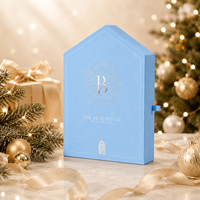Boîte de calendrier de l'avent de Noël rigide en forme de maison personnalisée, boîte d'emballage cadeau à plusieurs tiroirs, boîte cadeau pour cosmétiques, chocolats, cadeaux de fête