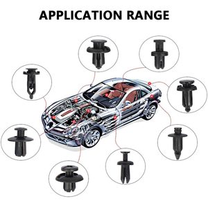 Auto Fastener Plastic <b>Push</b> <b>Pin</b> Clips For Car Bumper Fender Repair Replacement 40Pcs Mixed Size - Product Image 4