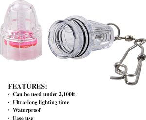 Lampes de pêche <span class=keywords><strong>LED</strong></span> vertes/jaunes alimentées par batterie sous-marine IP68 étanche 6000K lumière du jour 100m de distance <span class=keywords><strong>d</strong></span>'éclairage Clip de chute profonde - Product Image 3