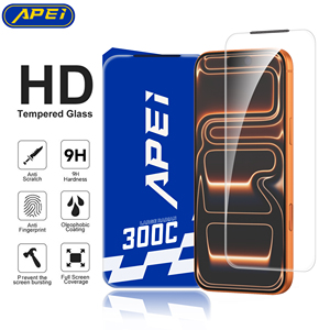 APEI Protezione Schermo in Vetro Trasparente 3D a <span class=keywords><strong>Copertura</strong></span> Totale 300C Ultra Sottile con Bordo Sottile e Armatura in Cristallo per iPhone 17 16 15 ProMax - Product Image 2