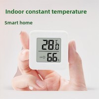 Termometer dalam ruangan Mini, instrumen deteksi kelembapan tampilan basah kering presisi tinggi untuk peralatan rumah kamar bayi