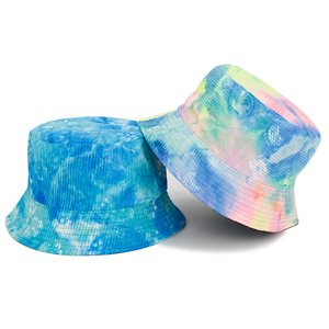 <span class=keywords><strong>Cappello</strong></span> da Pescatore in Corduroy Tie-Dye Autunno-Inverno con Stampa Vintage, Caldo e con Ampia Tesa per Protezione Solare - Product Image 3