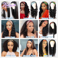 Perruques en cheveux humains pleine dentelle bruts de densité 200, perruques en cheveux humains bandeau afro naturel vitenamais pour femmes noires