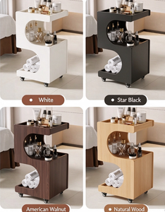 Modern Wood Salon <b>Trolley</b> Rolling Storage Cart <b>Beauty</b> Treatment Organizer for Spa Cosmetics Instruments - Product Image 4