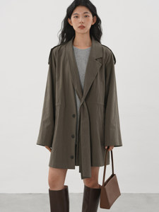 <span class=keywords><strong>Trench</strong></span> Coat da <span class=keywords><strong>Donna</strong></span> VV 2026 Nuovo Stile Casual con Cintura Decorativa e Colletto a Risvolto, <span class=keywords><strong>Trench</strong></span> Coat Chic Retrò a Maniche Lunghe - Product Image 1