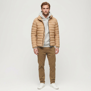 Custom Lightweight Insulated Canvas <b>Fleece</b> Windbreaker Men Women's Stand Collar Puffer Jackets Breathable Quick Dry Front New - Product Image 1