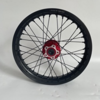 Kit de jantes à rayons noires Performance 19x1.4 avec moyeu avant rouge anodisé pour Surron Light Bee, pièces de rechange pour motocross électrique
