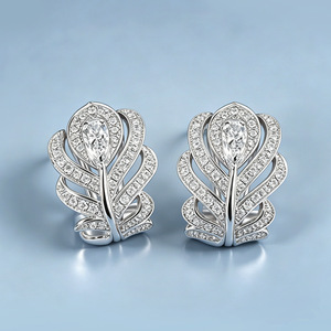 Orecchini a polsino con piume per donna, eleganti accessori per l'orecchio da indossare tutti i giorni - Product Image 4