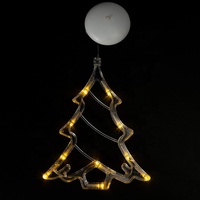 Décoration de Fenêtre Noël Lumière LED Flocon de Neige Père Noël Lampe Ventouse Suspendue Ornements pour la Maison Décor Nouvel An 2025