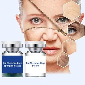 Organische Gezichtspeeling Cel Vernieuwen Micronaaldling Algen Peeling Poeder Spons Spicula Bio Microneedling Serum Voor Acne Behandeling