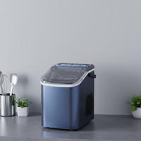 Machine à glaçons électrique portable de comptoir 12 kg/24h, contrôle tactile, autonettoyante, glaçons en forme de cube, pour hôtels, usage domestique et extérieur