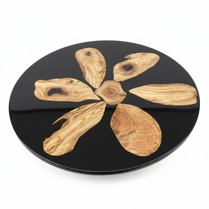 Luxury Modern Handmade Acacia Wood Resin Dining/Coffee Table Waterproof Living Room Retirement Wedding Anniversary Sympathy - Product Image 2