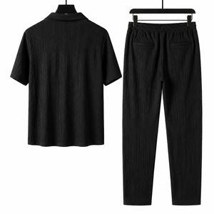 Conjunto <span class=keywords><strong>de</strong></span> Dos Piezas <span class=keywords><strong>de</strong></span> <span class=keywords><strong>Verano</strong></span> para <span class=keywords><strong>Hombre</strong></span>, Camiseta <span class=keywords><strong>de</strong></span> Manga Corta y Pantalones, Atuendo Deportivo Informal - Product Image 3