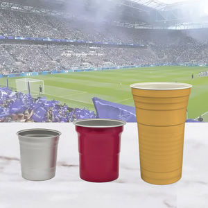 Vasos Desechables de Aluminio Personalizados de 0.18mm para Bebidas, Tazas para Fiestas, para Campamento al Aire Libre, Reciclables, de 9Oz, 16Oz y 12Oz, Vasos para Bebidas Frías - Product Image 1