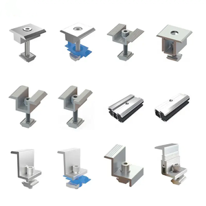 Abrazadera Solar de Aluminio para Paneles Fotovoltaicos, Abrazadera de Extremo y Abrazadera Central para Instalación en Techos - Product Image 2