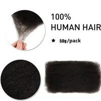 Extensions de cheveux naturels en vrac Afro Kinky Curly pour tresses, locs et dreadlocks – 100 % cheveux Remy en vrac