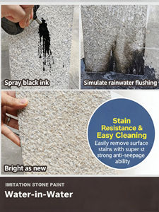 Phoenix Lion Außenwand farbe Beschichtung Wasserdicht Sand-in-Wasser Multi color schafft realistische Kunststein Textur Spray - Product Image 3