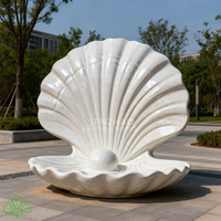 Sculpture moderne en résine acrylique avec coquillages et perles, nouvelle conception Senzhao, pour décoration extérieure