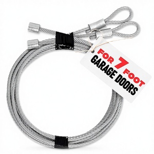 Câbles en acier allié galvanisé robustes pour <span class=keywords><strong>porte</strong></span> <span class=keywords><strong>de</strong></span> <span class=keywords><strong>garage</strong></span>, 7-8,5 pieds (lot <span class=keywords><strong>de</strong></span> 2) |   Vis anti-corrosion, résistant à la rouille, durable - Product Image 2
