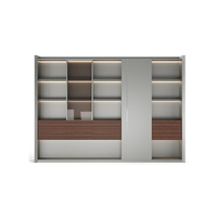 Meuble de rangement de bureau moderne en bois avec serrure, idéal pour le salon, bibliothèque, armoire d'archives pour cadre dirigeant