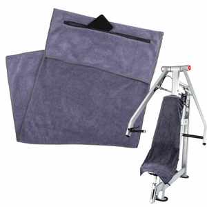 Serviette de sport en microfibre à capuche de haute qualité pour l'exercice, couleur unie, tricotée, avec poche zippée, sans logo - Product Image 4