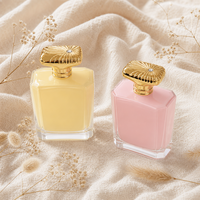 Flacon pulvérisateur de parfum de luxe carré vide de 100 ml, dégradé givré, personnalisé, vente en gros en vrac Anding Stock