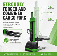Nouveau transpalette semi-électrique 1,5 tonne 2 tonnes, petit transpalette manuel certifié CE ISO, chariot élévateur électrique avec batterie au plomb-acide/lithium-ion