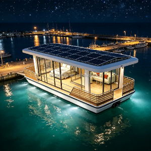 Catamaran <span class=keywords><strong>de</strong></span> Luxe <span class=keywords><strong>de</strong></span> 10,8 m (35 pieds) – Villa Flottante en Fibre <span class=keywords><strong>de</strong></span> Verre au Design Moderne en Verre pour Lac, Mer, Station Balnéaire, Maison <span class=keywords><strong>de</strong></span> Vacances – Offre Spéciale - Product Image 1
