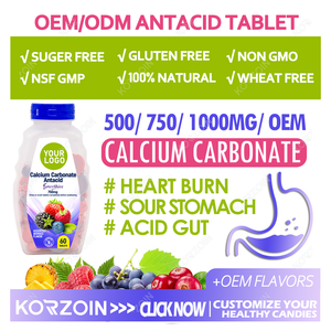 Fabricant chinois OEM Nature Made Comprimés à croquer antacidiques à base de calcium, magnésium, zinc et vitamine D3 pour les brûlures d'<span class=keywords><strong>estomac</strong></span> - Product Image 2
