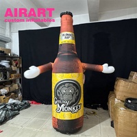 Danseur gonflable publicitaire DIY pour la promotion, homme ondulé gonflable drapeau américain pour entrée d'événement