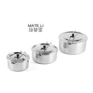 600ml du lịch nấu ăn nồi Xách Tay Đồ nấu nướng cắm trại nấu ăn đồ dùng nồi siêu nhẹ nấu nồi - Product Image 1