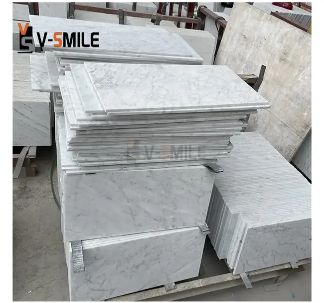 Full Body Pedra Natural Itália Bianco Carrara Branco Azulejo Personalizado E Folha De Mármore Laje De Assoalho Telhas De Assoalho Do Banheiro Revestimento De Pedra