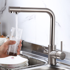 Nuovo Rubinetto da <span class=keywords><strong>Cucina</strong></span> Nero con <span class=keywords><strong>Design</strong></span> a Sette Lettere, Rotazione a 360 Gradi, Monocomando con Purificazione dell'Acqua e Doppia Maniglia - Product Image 3