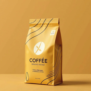 Túi in màu tùy chỉnh 250g 500g 1kg, túi đáy phẳng có khóa zip, túi có van, túi đựng cà phê - Product Image 3