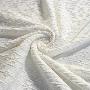 polyester spandex custom curtain chiffon polyester velvet swimwear wrap knit jacquard fabric for dresses