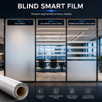 Film de confidentialité pour fenêtre intelligent et commutable, à motifs personnalisés pour cloisons de bureau