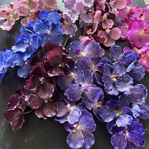 Fleurs d'orchidée <span class=keywords><strong>Vanda</strong></span> papillon haut de gamme, hydratantes, effet toucher réel, pour décoration de salon, mariage et extérieur - Meilleures ventes - Product Image 2