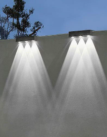 Lámpara de Pared Solar de 3 LED para Exteriores, Jardín, Patio, Decorativa para Hogar, Villa, Iluminación Ambiental - Product Image 4